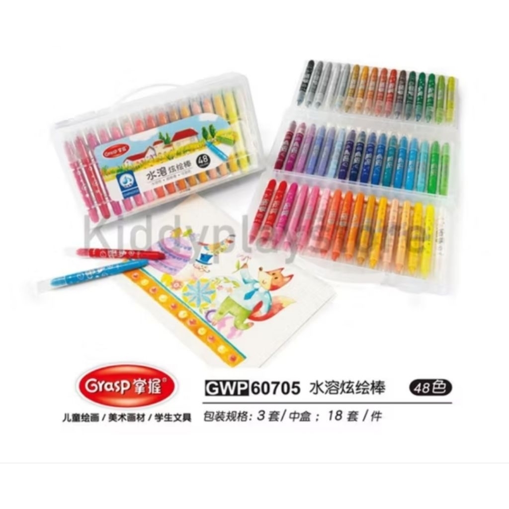 

Crayon Silky Graps Mata Sedang 60705 isi 48 Warna