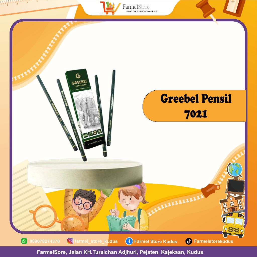 

GREEBEL PENSIL 2B kode 7021 (1pack, 3pcs, 6pcs)