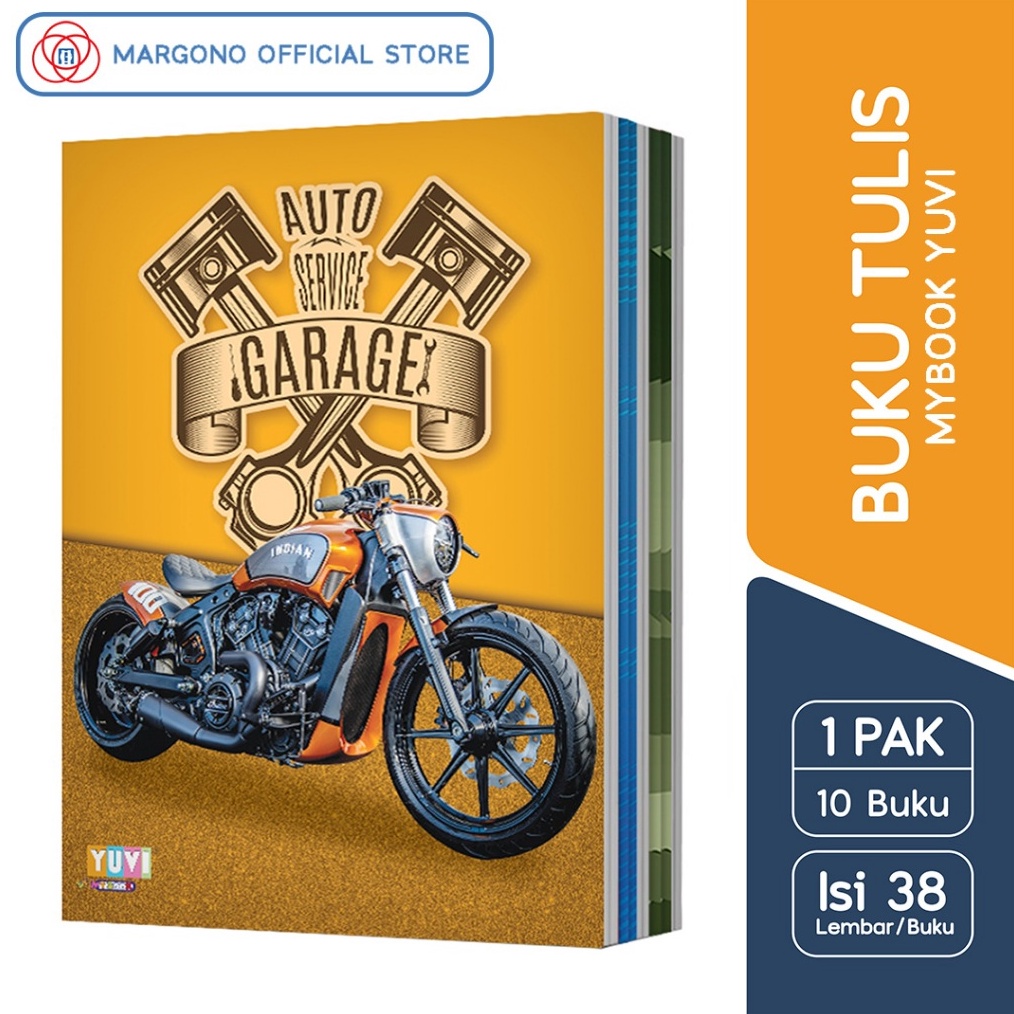

KODE K5H My Book Yuvi Buku Tulis Classic Motor 1 Bobber 38 Lembar 1 Buku
