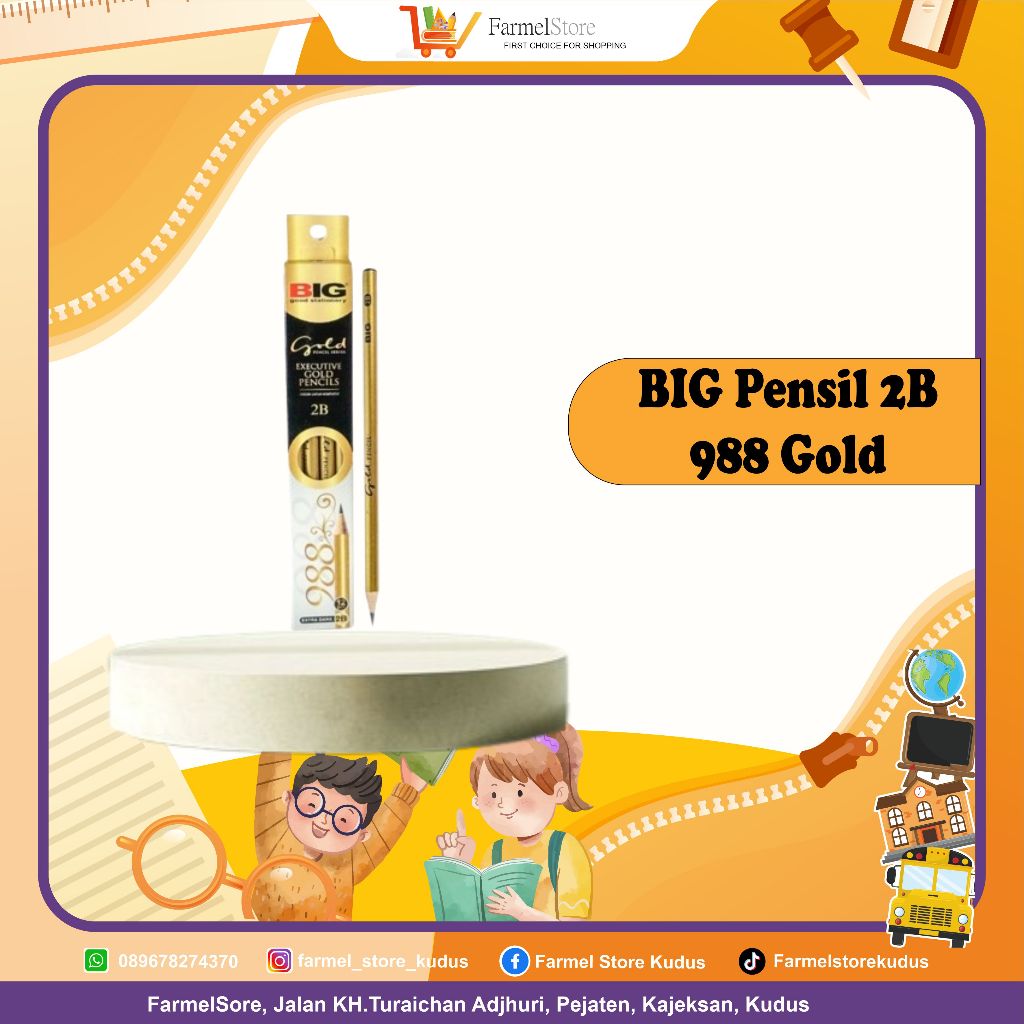 

BIG PENSIL 2B kode 988 (Isi 3,6pcs)