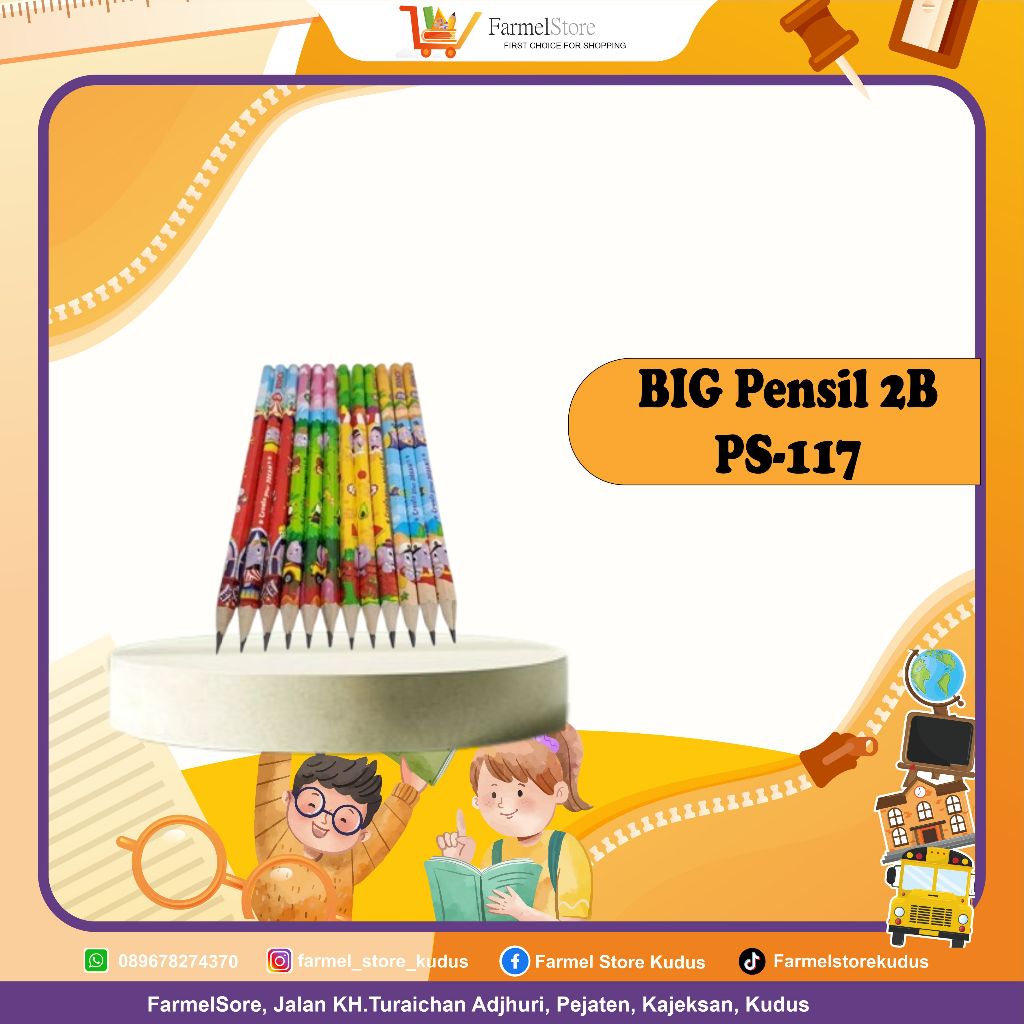 

BIG PENSIL 2B kode PS-117 (Isi 3,6pcs)