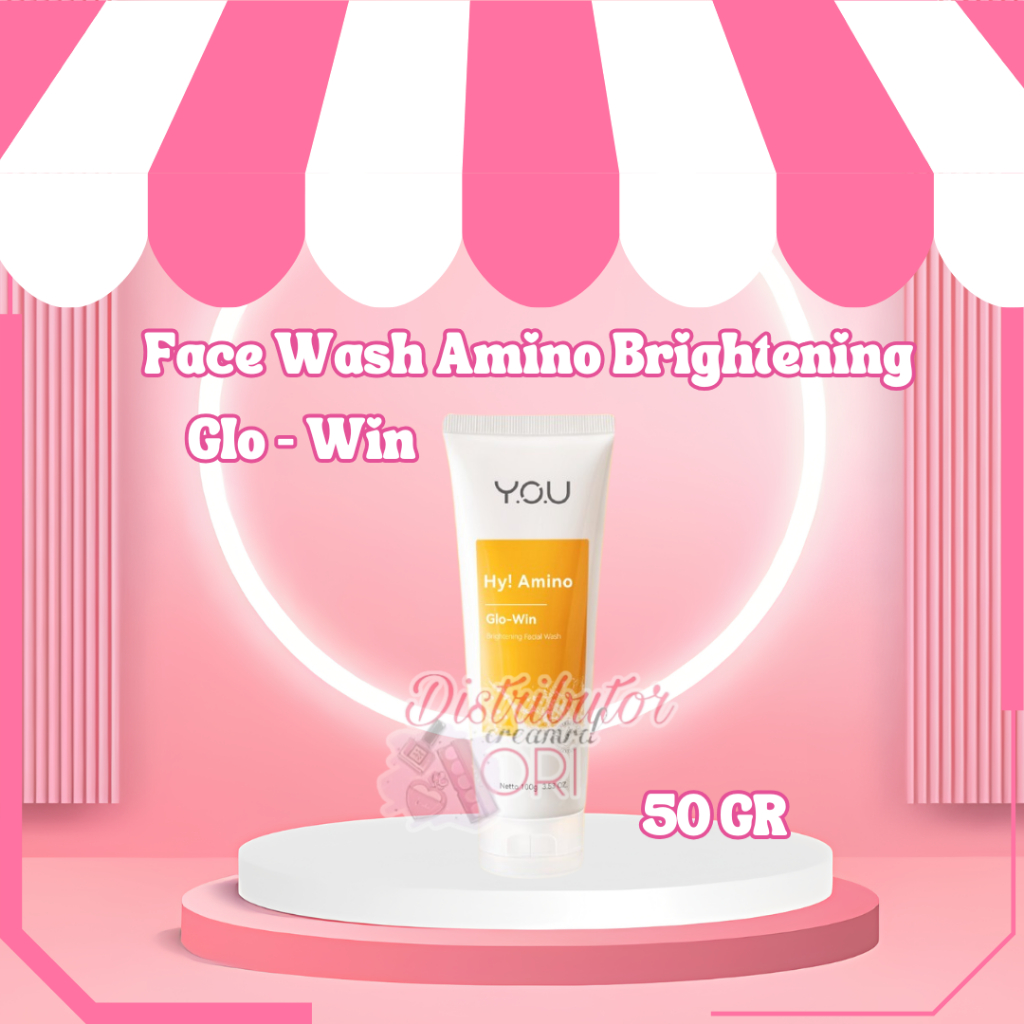 YOU Hy Amino Brightening Facial Wash Sabun Cuci Muka 50 GR | 50 GR [AMINO FACIAL WASH KECIL]