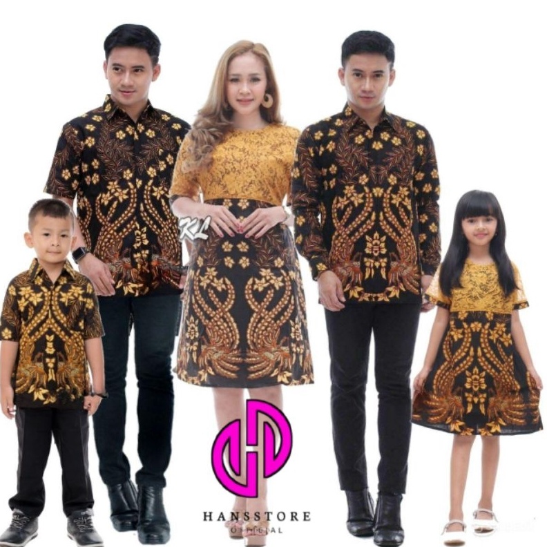 KODE X65F Baju Couple Dress Brokat Keluarga Pria dan Wanita Modern Batik Couple Keluarga Dress Natal