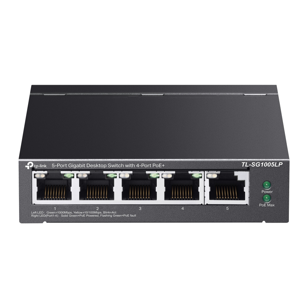 TP-Link TL-SG1005LP 5-Port Gigabit Desktop Switch with 4-Port PoE+