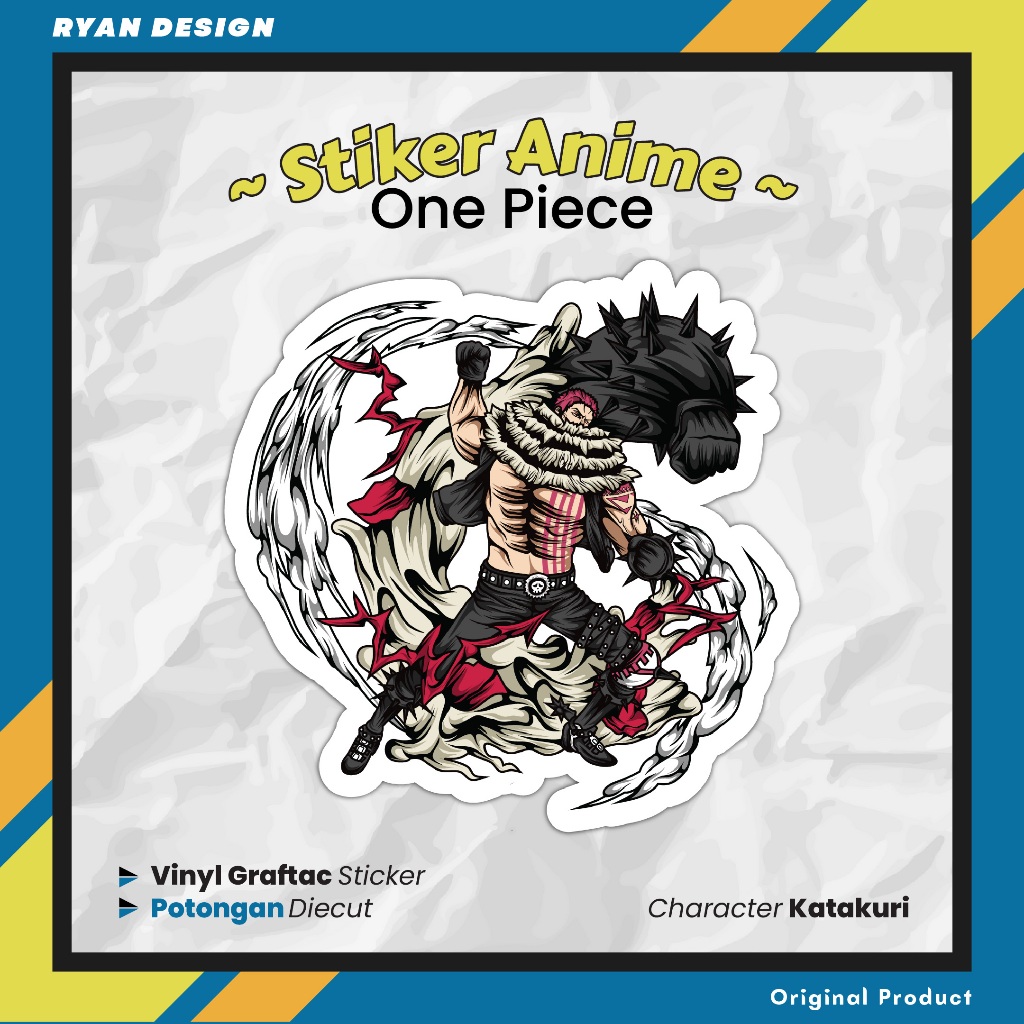 

Sticker Anime One Piece Katakuri Stiker Laptop Case Hp Ukuran 5 Cm