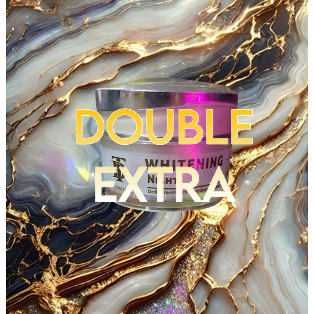 DOUBLE EXTRA NIGHT CREAM WHITENING (MEMUTIHKAN MENCERAHKAN WAJAH DENGAN MAXIMAL)  / DTIO DERM BEAUTY