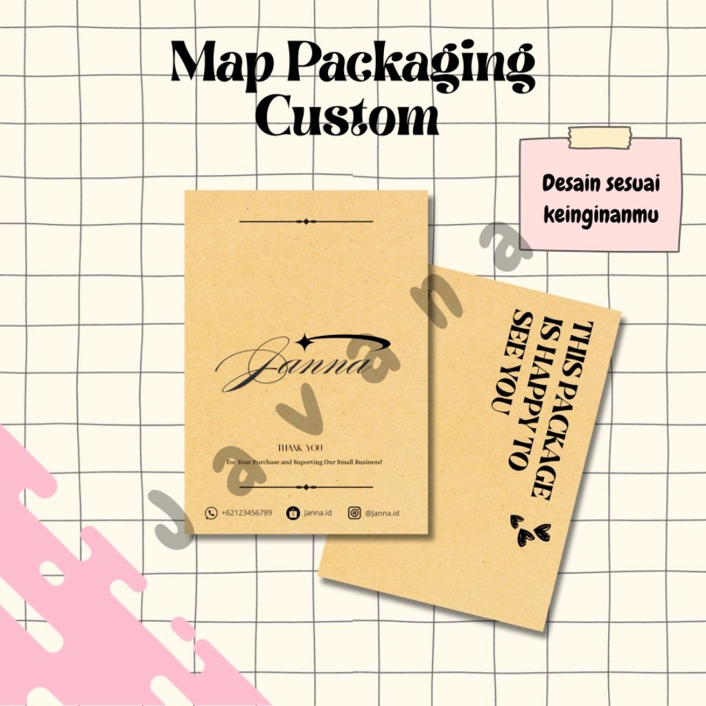 

Amplop Map Coklat Custom File Packaging Kemasan Online Shop | 22×30 CM