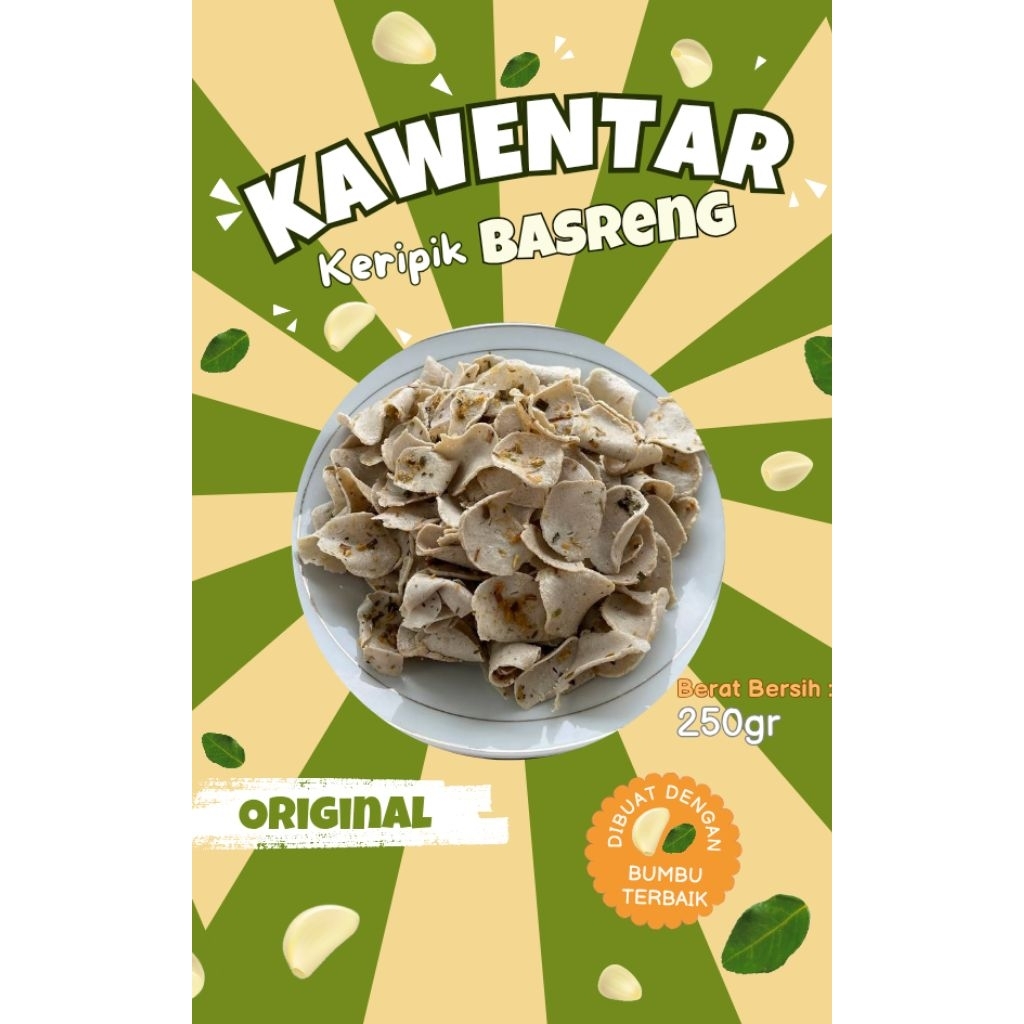 

Keripik Basreng Kawentar (ORIGINAL) Daun jeruk 250gr