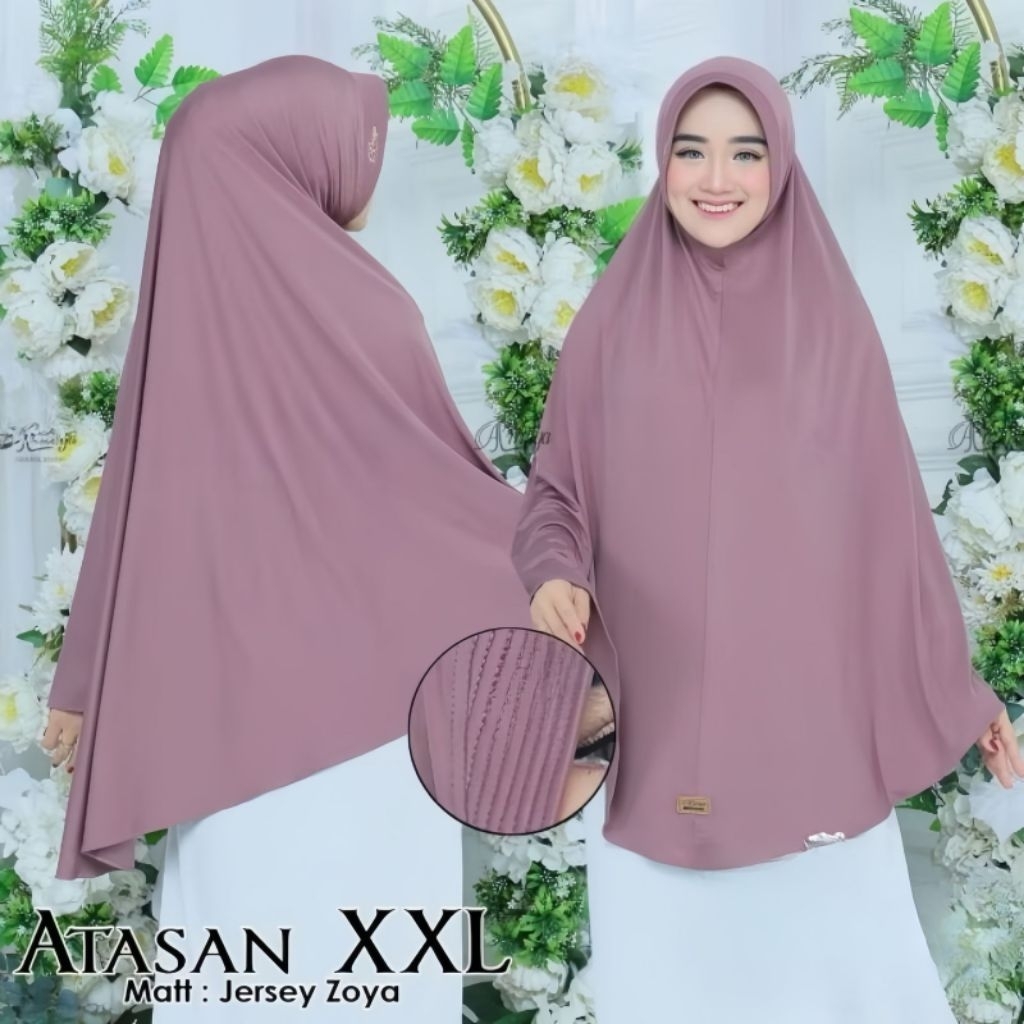 Kudungkudungku- Kerudung Jilbab Syar’i Jumbo Zoya Polos Jersey Premium Ukuran Besar  Instan Jumbo