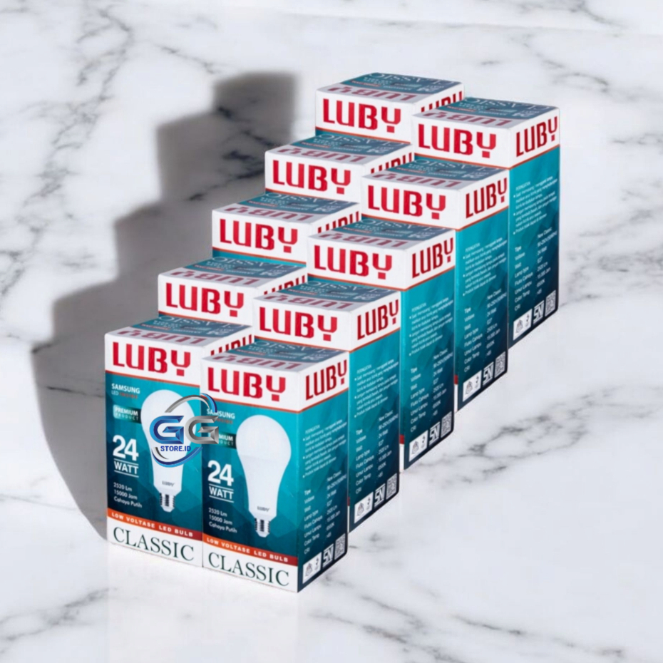 Paket 10 Pcs LUBY Classic Lampu Bohlam LED 24 Watt / Isi 10 Pcs Lampu LED Luby Classic 24W