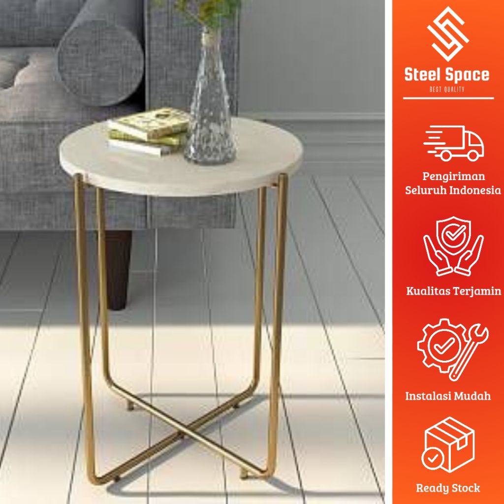 Meja sudut ruangan/ meja minimalis estetik/ meja kopi minimalis