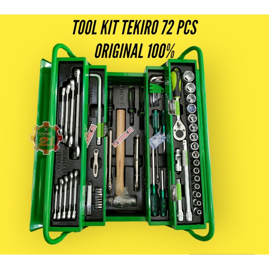 TOOL KIT TEKIRO 72 PCS TOOL BOX KIT TEKIRO ISI 72 PCS TEKIRO TOOL BOX 72 PCS