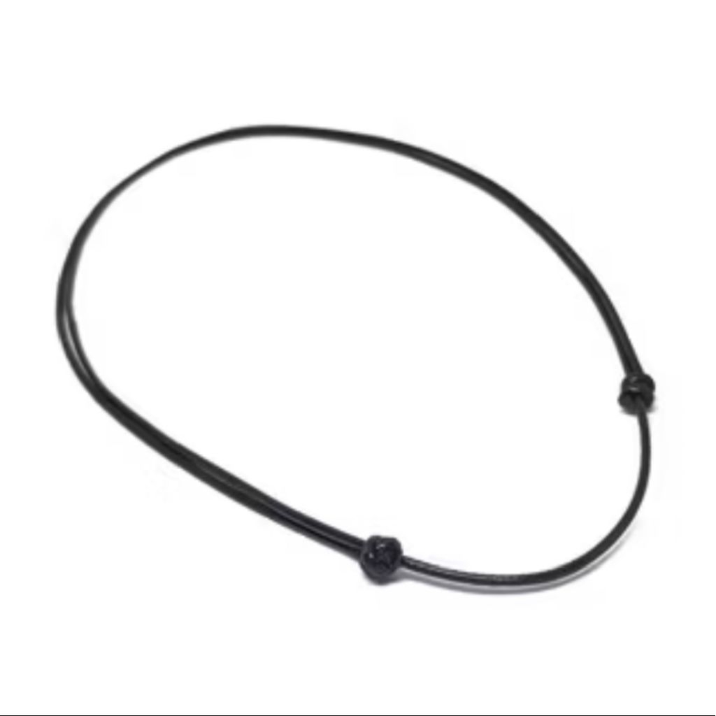 KALUNG PRIA WANITA TALI HITAM POLOS SERUT BISA PANJANG PENDEK TERLARIS