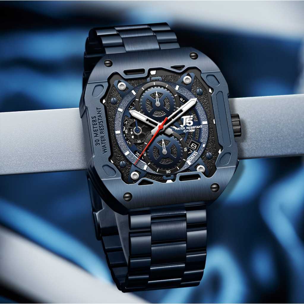 JAM TANGAN T5 4105 RANTAI STAINLESS CHRONOGRAPH