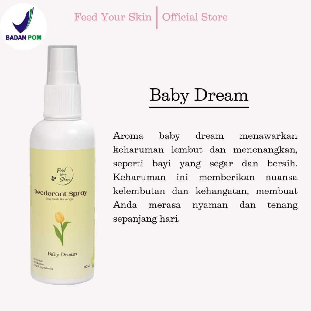BEST SELLER  Feed your skin  Natural Deodorant Spray Tawas Ampuh Mencegah Bau Ketiak Non Alkohol Fre