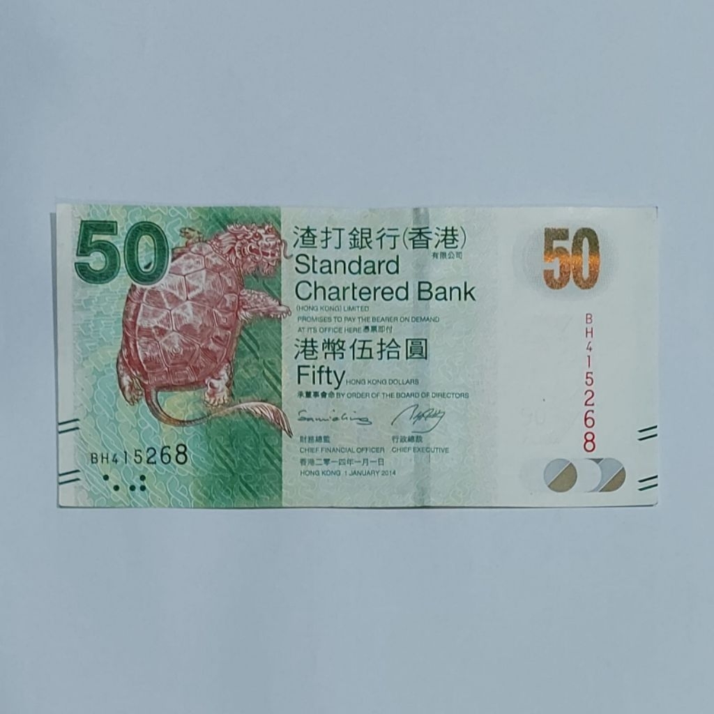 Dolar Hongkong Uang Asing Pecahan 50 Dolar Limited Edition