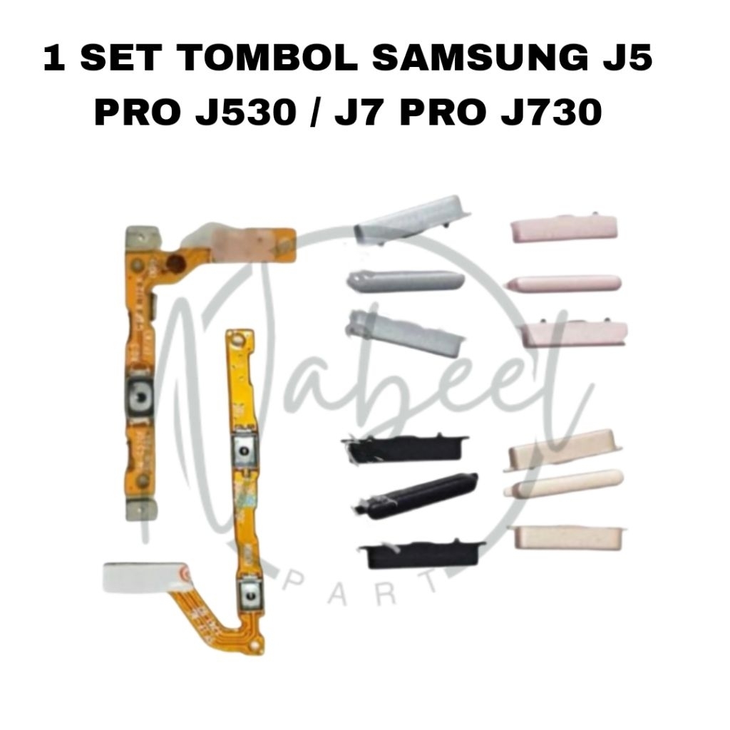 1 SET TOMBOL LUAR VOLUME ON OFF + FLEXIBEL VOLUME ON OFF HP SAMSUNG J5 PRO(J530) /J7 PRO (J730)