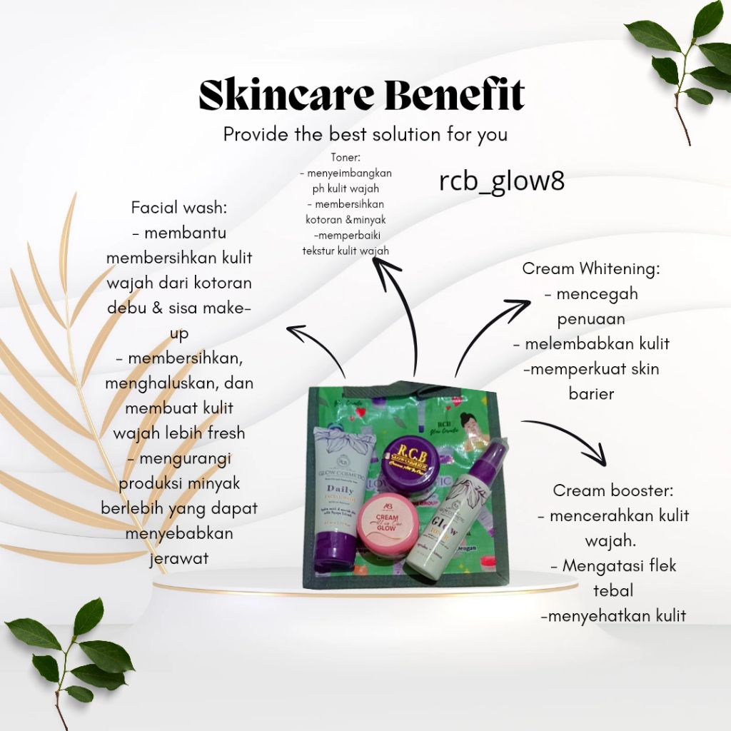 Terlaris‼️paket basic rcb glow+cream booster