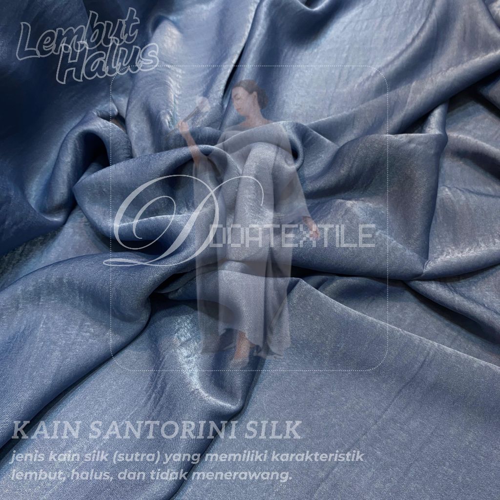 Kain Santorini Silk Premium - Kain Santorini Luxury - Kain Santorini Termurah