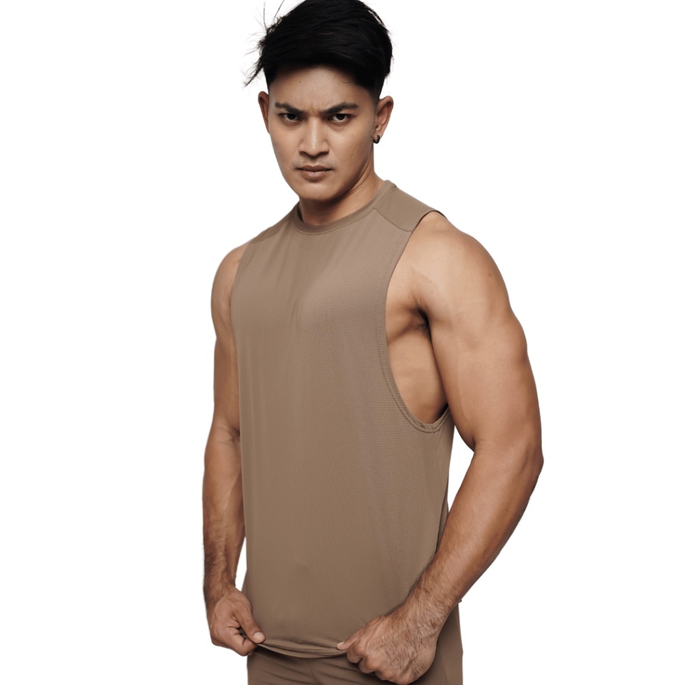 KODE T65E WHITTAKER Luxe Deep Cut 218  Deep Cut  Tank Top  Kaos Singlet