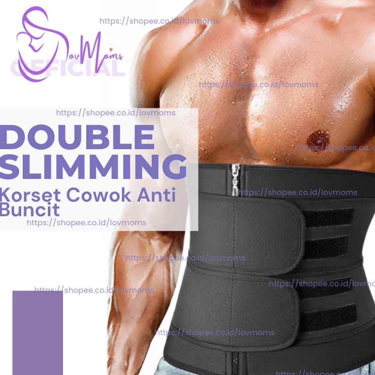 Best Korset Perut Pria Pelangsing Badan Tubuh Pembakar Penghilang Susut Lemak Corset Korslet Olahrag