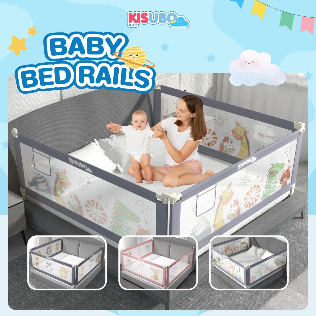 KODE A55U Harga Per Sisi KISUBO Baby Bed Rail Safe Bed Rails Sekat Kasur Pembatas Aman Pagar Kasur P