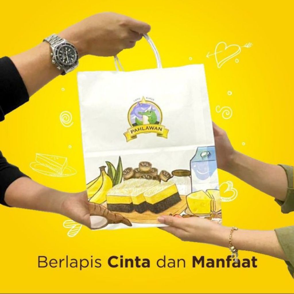 

paper bag Brownies Amanda dan Lapis kukus pahlawan