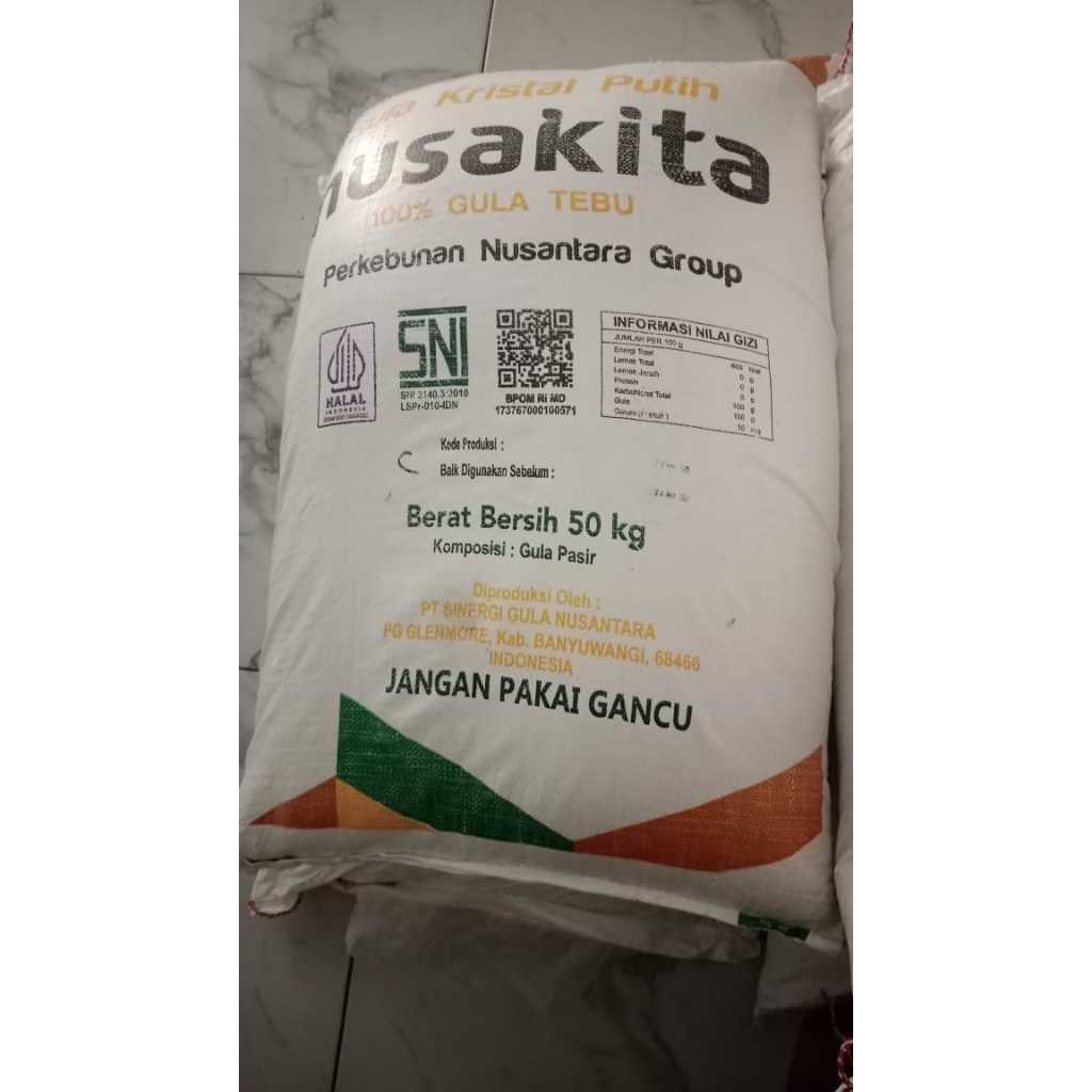

1 SAK 50 KG GULA PASIR NUSA KITA G L E N MO RE