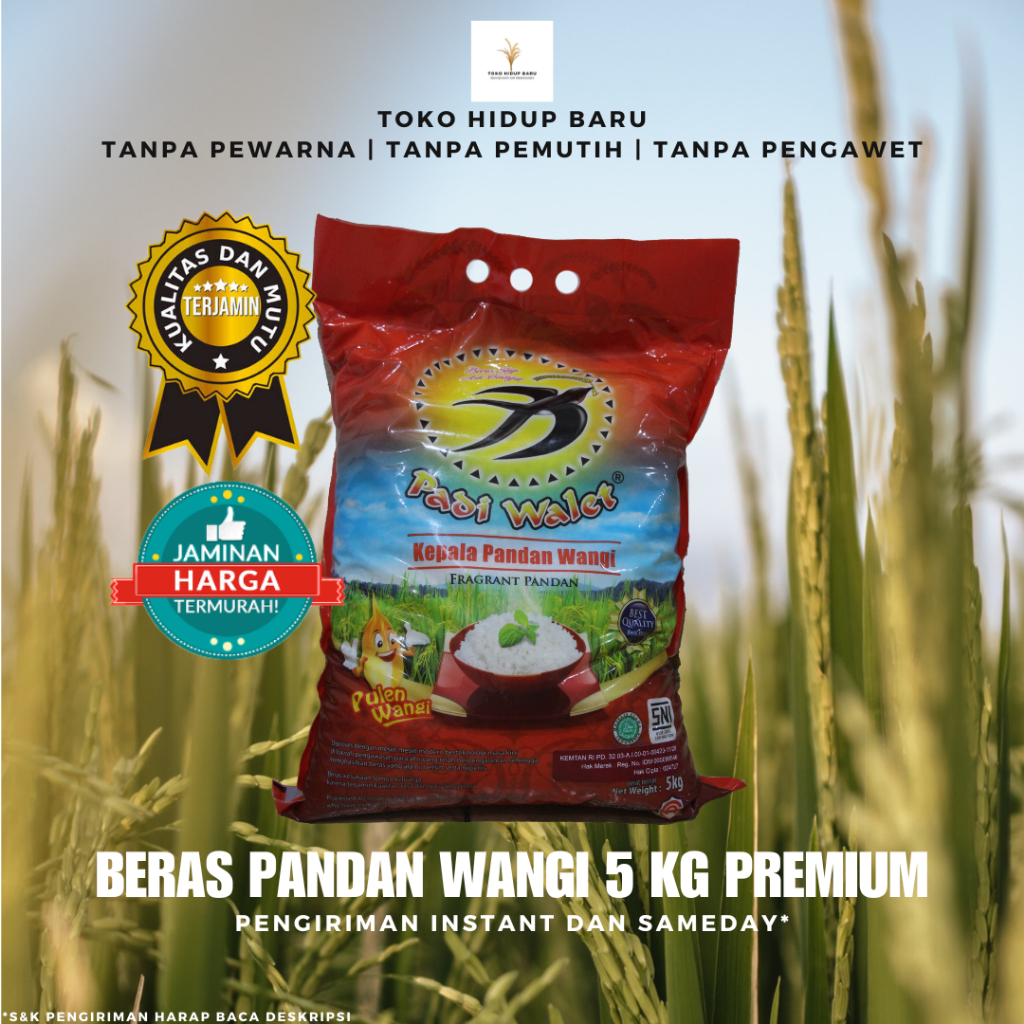 

(BEST SELLER) BERAS PANDAN WANGI CIANJUR KEPALA 5 KG