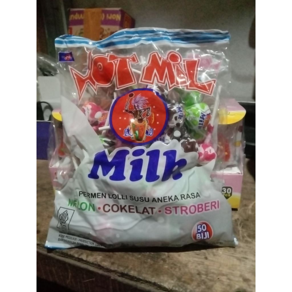 

permen hot mil milk sak isi 50 pcs