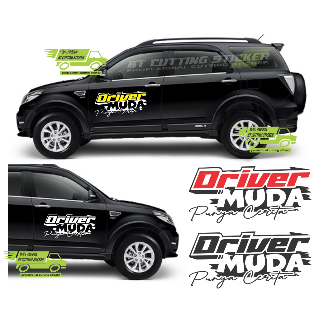 TBM2 Stiker mobil terios / stiker driver muda / stiker cutting driver muda / striker daihatsu terios