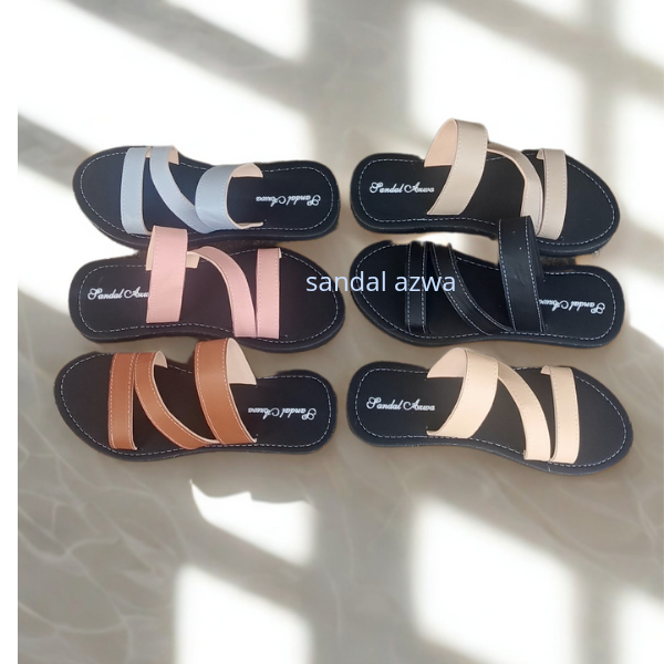 sandal teplek slempang impome/sandal azwa/sendal cewek terbaru 2025