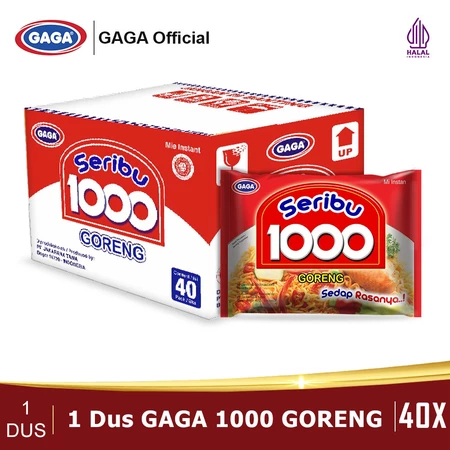 

MIE GAGA 1000 Goreng (1 dus = 40 pcs Harga Grosir)
