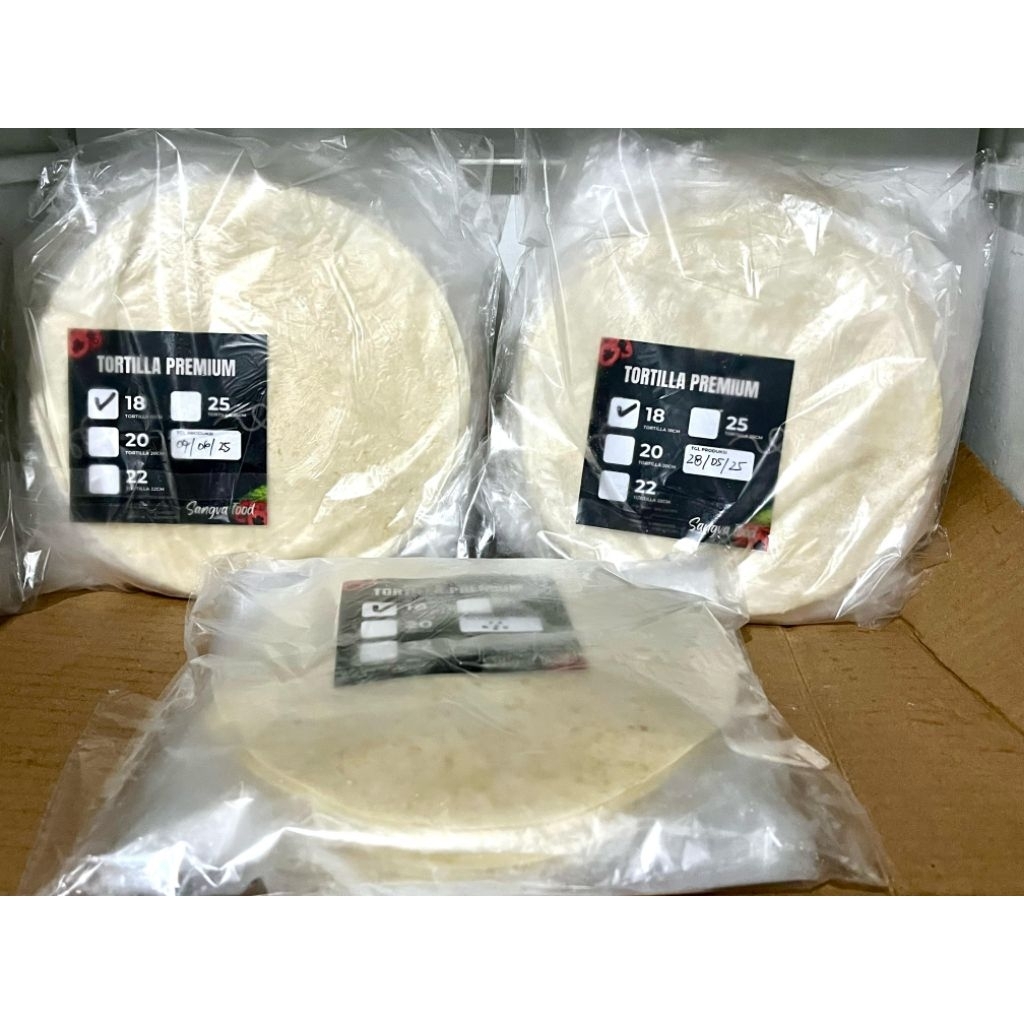 

TORTILLA PREMIUM 18CM/KULIT KEBAB ISI 20 PCS