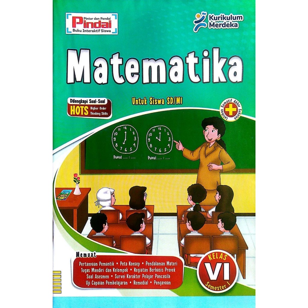 Buku LKS Matematika Kelas 6 SD/Mi Semester 1 Kurikulum Merdeka Pindai & Cerdas