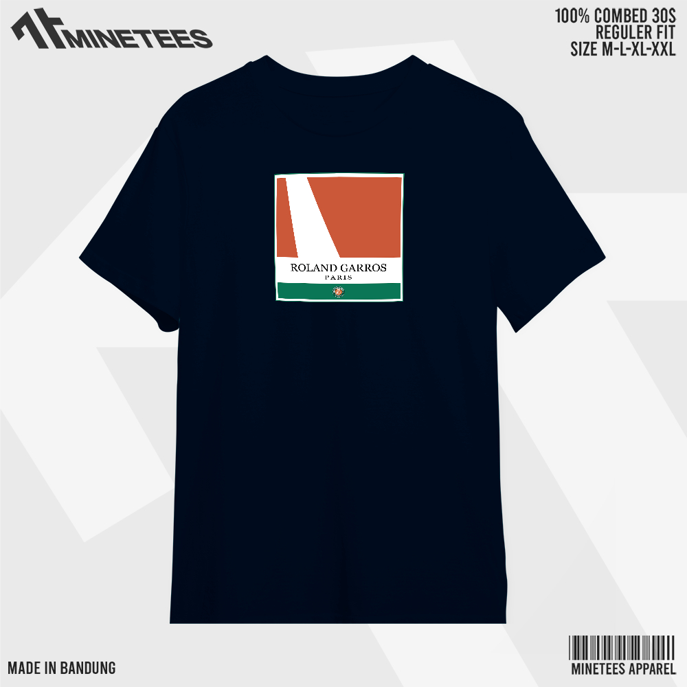 Kaos Padel Tennis Roland Garros Paris Navy Combed 30s