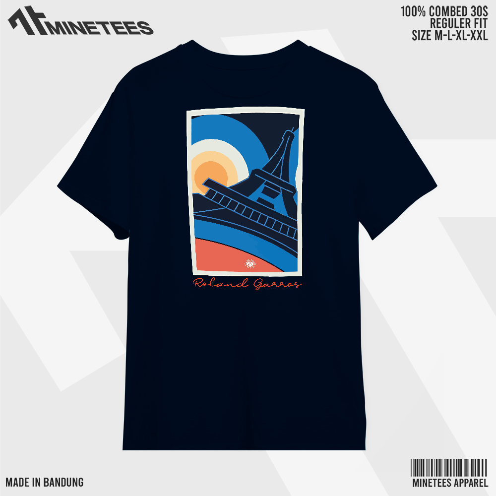 Kaos Padel Tennis Roland Garros Eiffel Tower Combed 30s