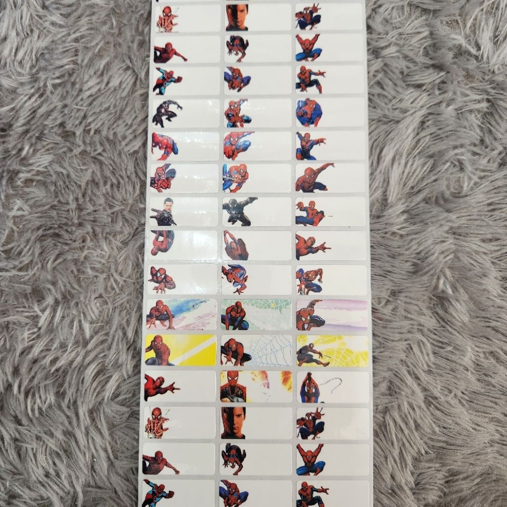 

STIKER NAMA WATERPROOF SIZE M/STIKER NAMA MOTIF/ SPIDERMAN STIKER NAMA KARAKTER/STIKER NAMA TERBARU