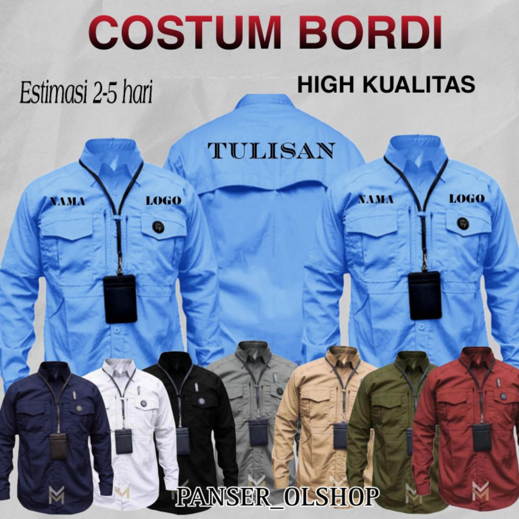 Kemeja Tactical M-TAC Kemeja Tactical Outdoor Kemeja Lapangan Kemeja Tactical Bordir custom