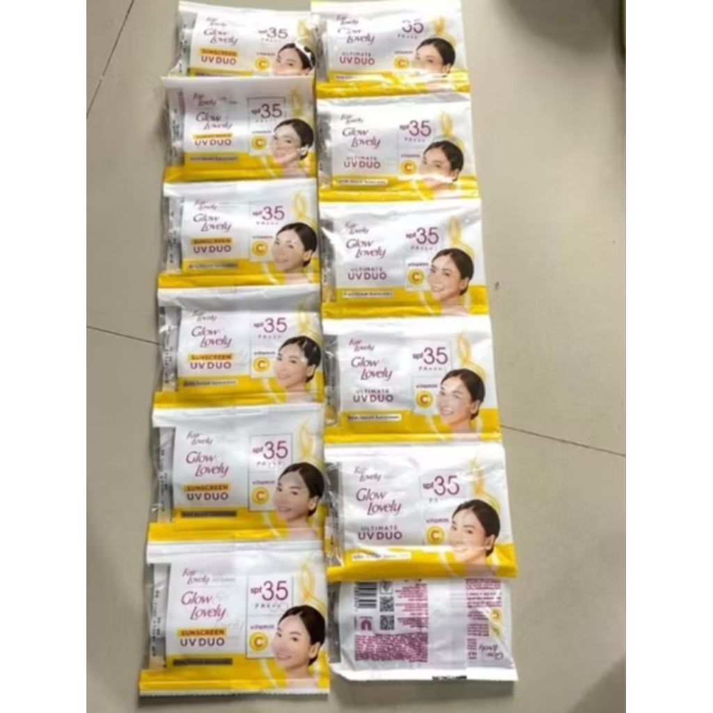sunscreen fair&lovely uv duo sachet 12 pcs GLOW & LOVELY SUNSCREEN
