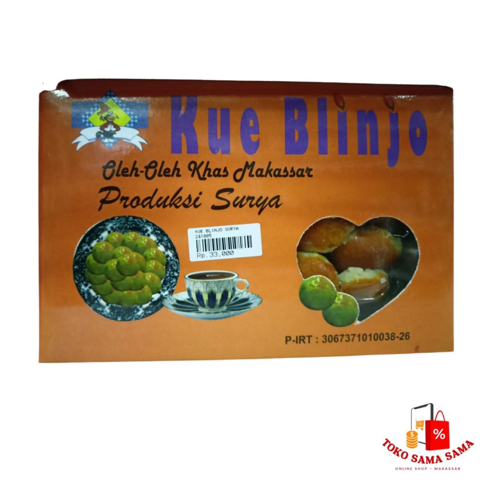 

Kue Blinjo (500 Gram) Oleh-Oleh Khas Makassar Produksi Surya