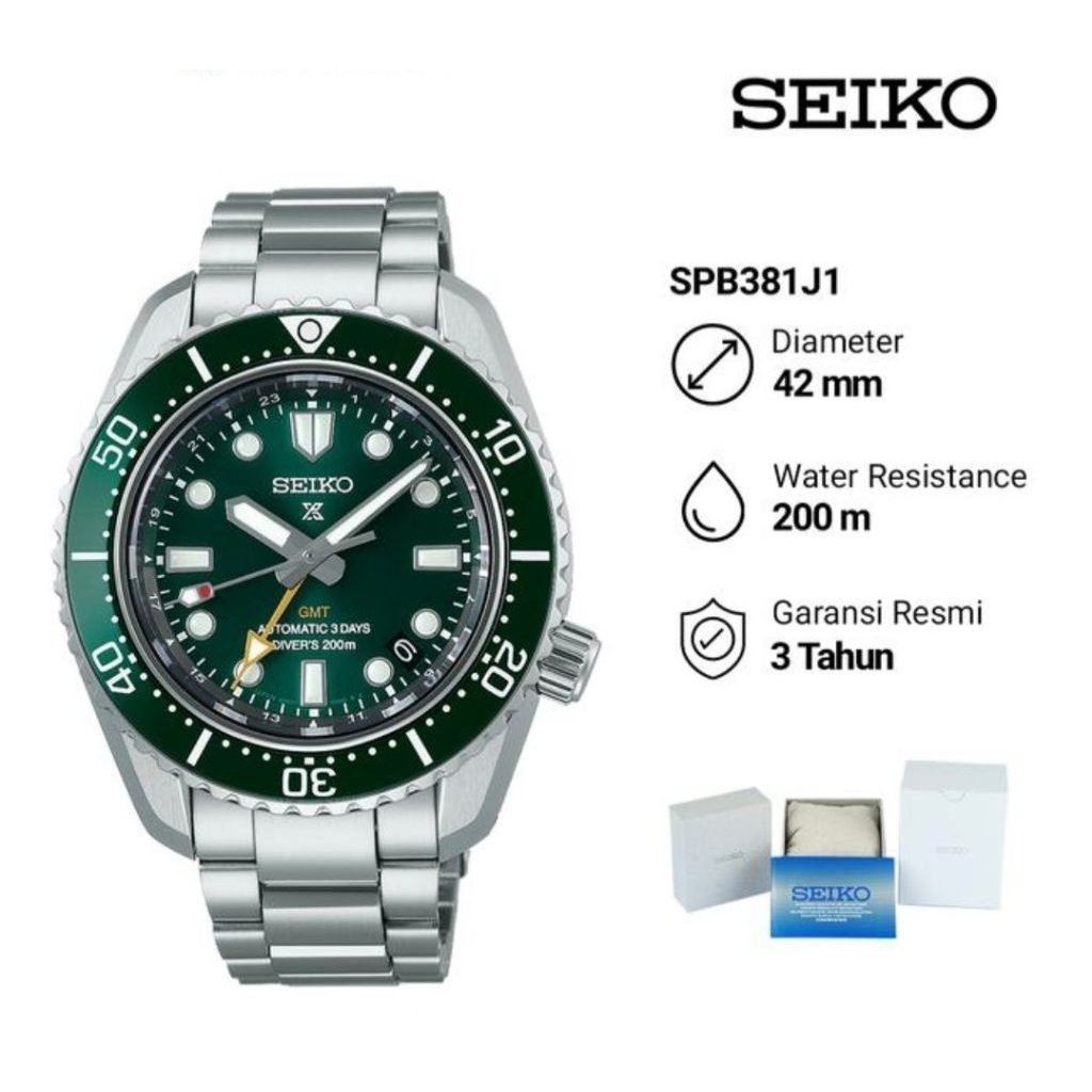 Jam Tangan Pria Seiko Prospex SPB381J1 Baby Marinemaster GMT Original