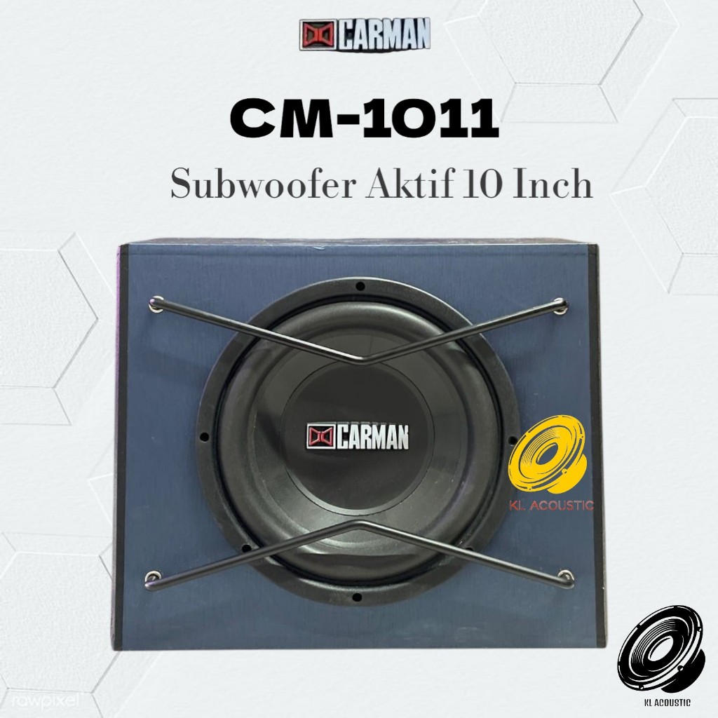 SUBWOOFER AKTIF 10 INCH BASSTUBE CARMAN CM-1011 SPEAKER MOBIL