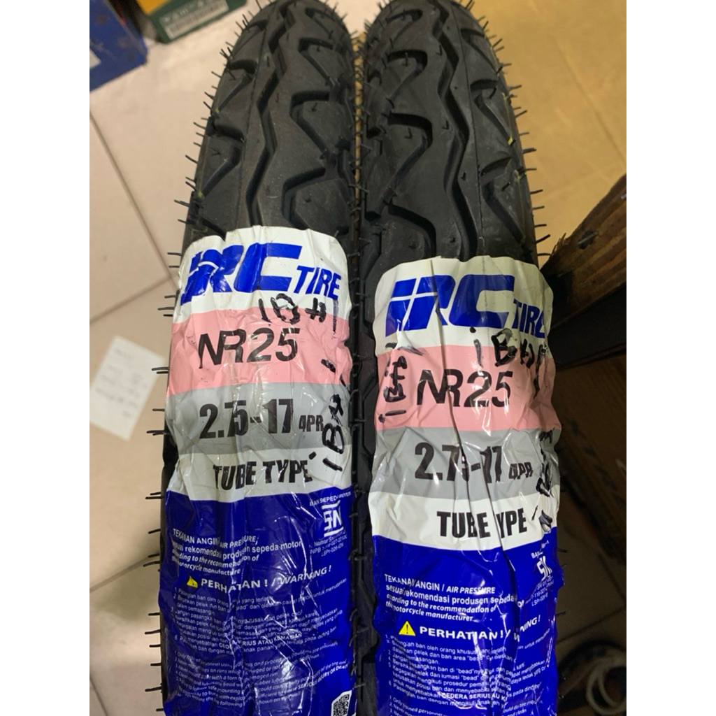 Ban Luar belakang IRC 275-17 RING 17 NR25 TUBE TYPE