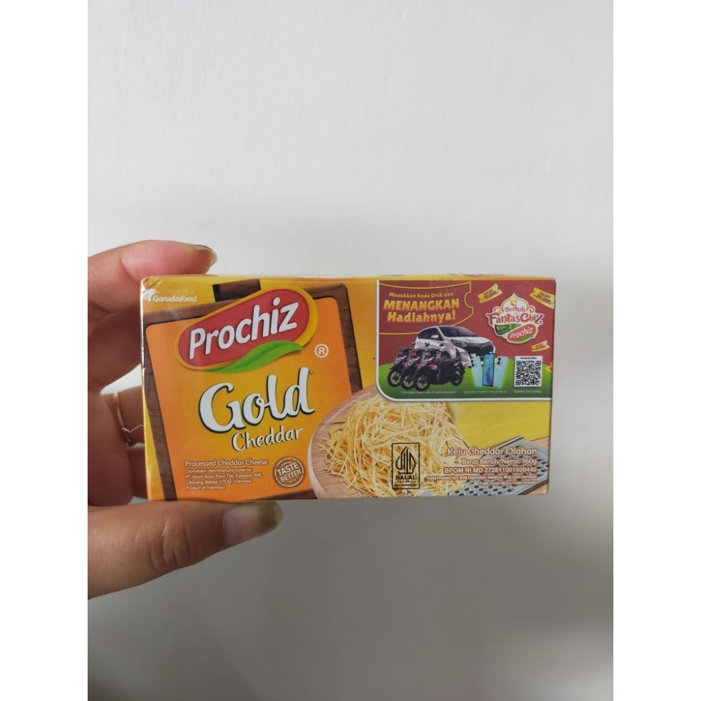

Keju Prochiz Cheddar Gold 160gr