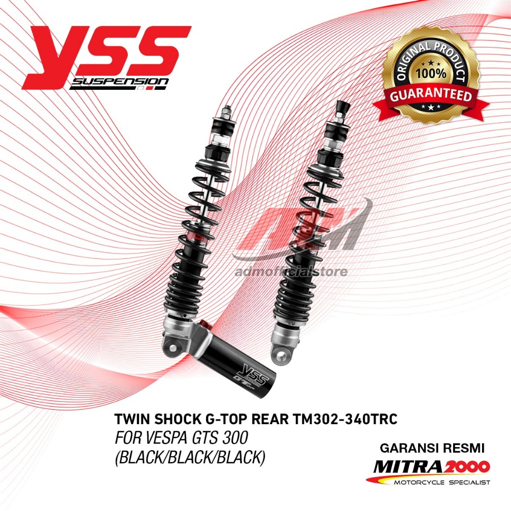 YSS Twin Shock G-TOP For Rear Vespa GTS 300 (TM302-340TRC)