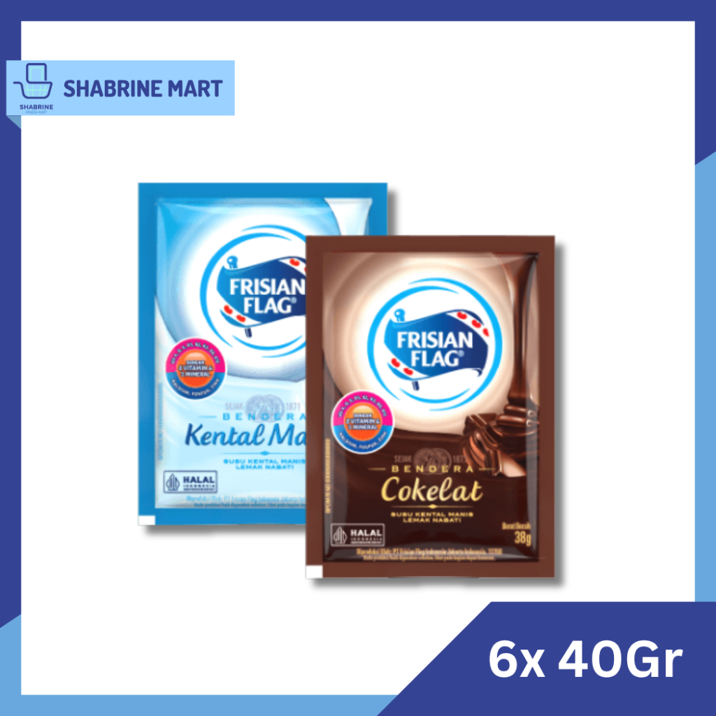 

Frisian Flag Kental Manis Putih & Coklat 6 sachet x 40gr