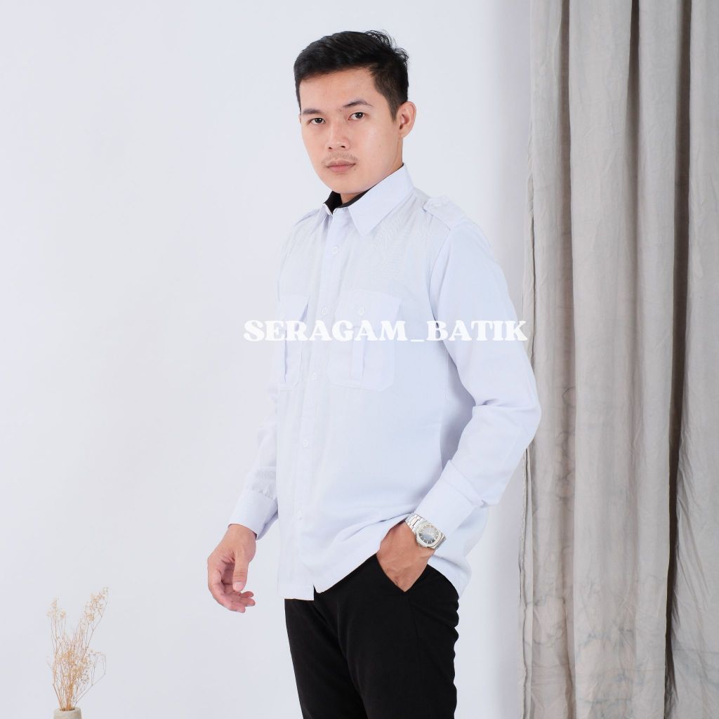UPFRADE STYLE  Baju Dinas Putih Pns Pria Baju Pdh Putih Seragam Putih Pns Baju Putih Pns PDH pria