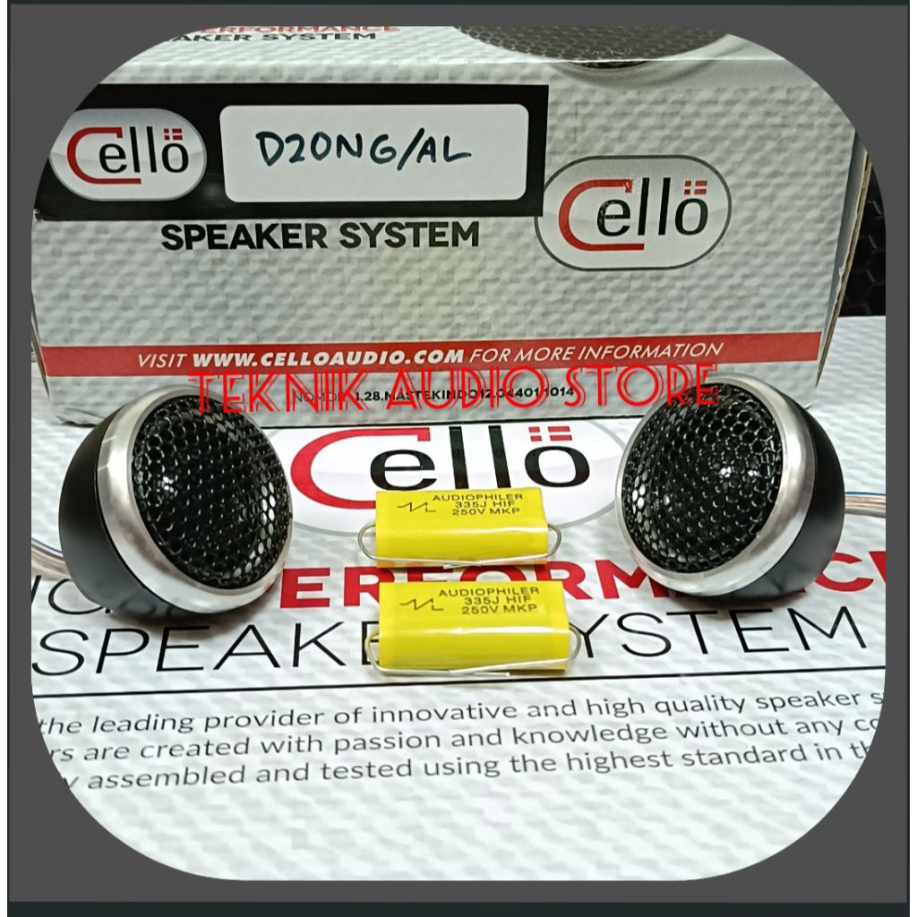 Tweeter Cello D20 Silk Dome 1.5inch lebar 40mm