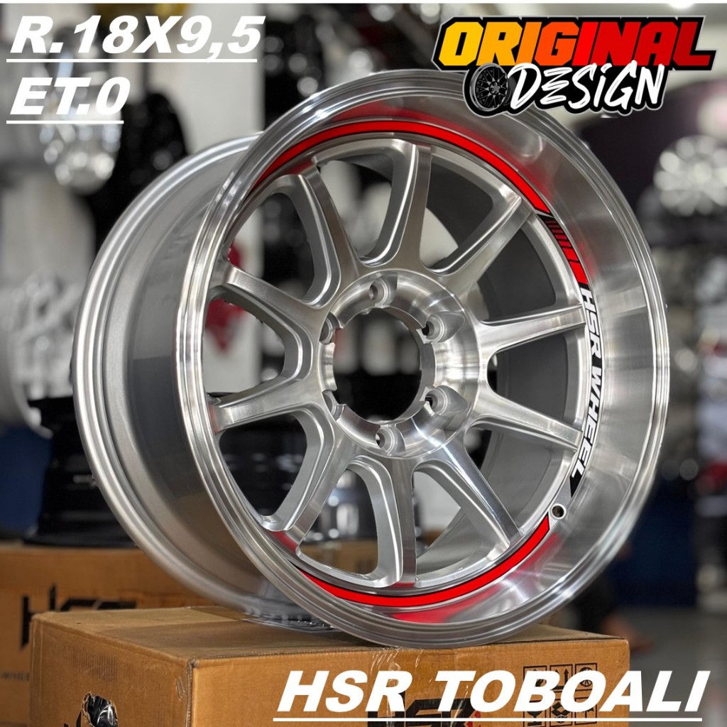 Pelek Racing Ring 18 Lubang 6 Warna Silver Velg HSR TOBOALI R18